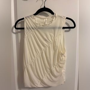 Anthropologie sleeves shirt - ivory - size large